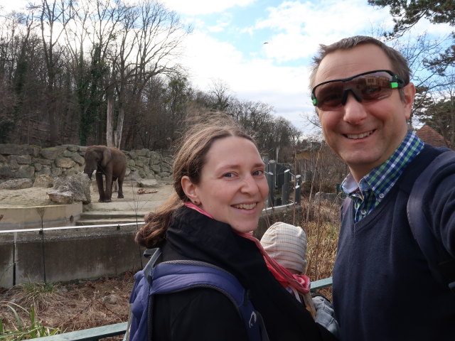 Sabine, Nils und ich bei den Afrikanischen Elefanten