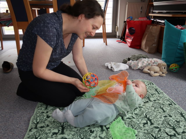 Sabine und Nils in unserer Wohnung