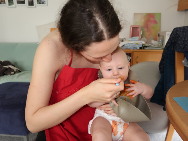 Sabine und Nils in unserer Wohnung