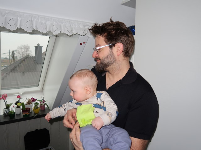 Nils und Markus im Haus meiner Eltern