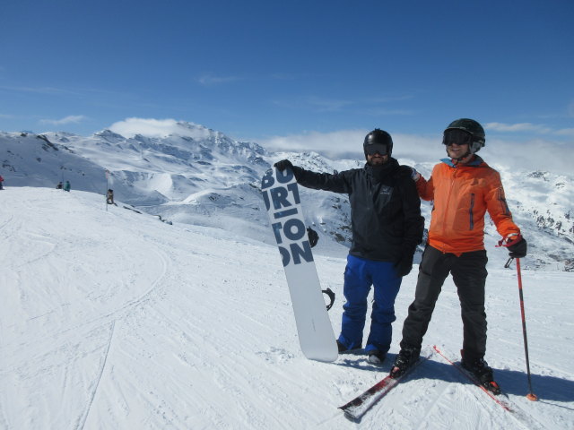 Markus und ich auf der Piste Tete ronde (16. März)