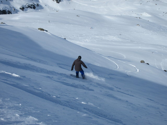 Markus neben der Piste Campagnol (19. März)