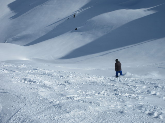 Markus neben der Piste Combe du Vallon (19. März)