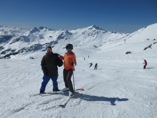 Markus und ich auf der Piste Bouchet (19. März)