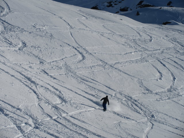 Markus neben der Piste Lac de la Chambre (19. März)