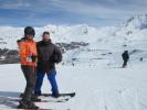 Ich und Markus bei der Bergstation des Télésiège Plan de l'Eau (19. März)