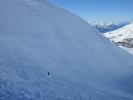 Markus neben der Piste Portette (19. März)