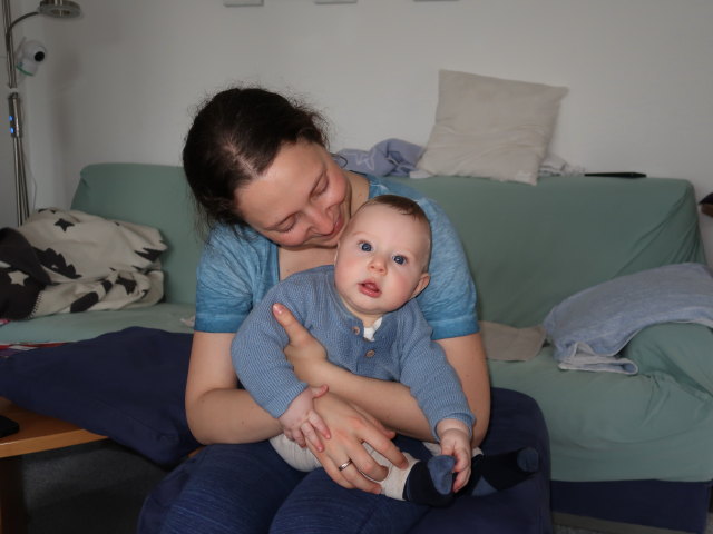 Sabine und Nils in unserer Wohnung