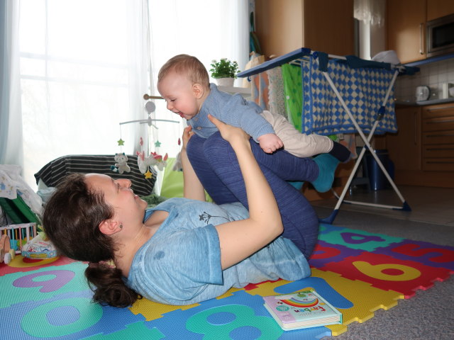 Sabine und Nils in unserer Wohnung