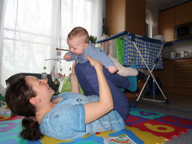 Sabine und Nils in unserer Wohnung