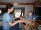 Sabine und Nils in unserer Wohnung