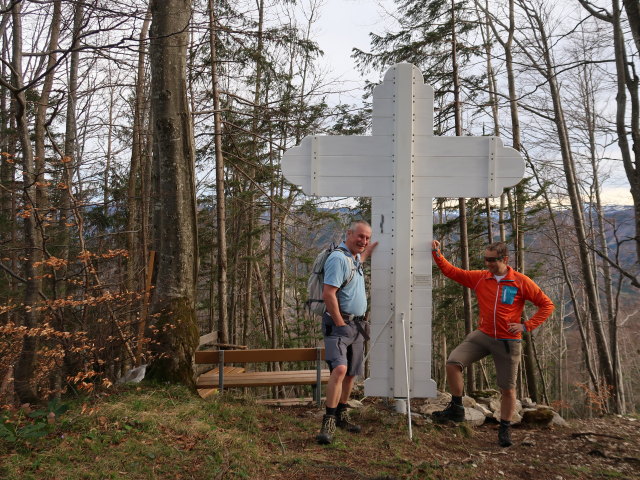 Erich und ich am Weißen Kreuz, 969 m