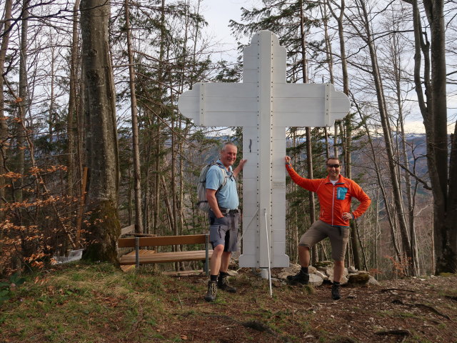 Erich und ich am Weißen Kreuz, 969 m