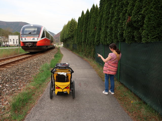 Nils und Sabine zwischen Quarb und Bahnhof Miesenbach-Waidmannsfeld