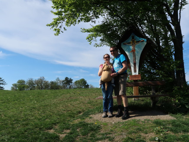 Nils, Sabine und ich am Tabor, 428 m