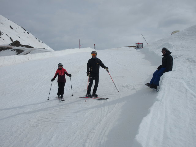 Melanie, Frank und Markus auf der Piste 40 (15. Apr.)