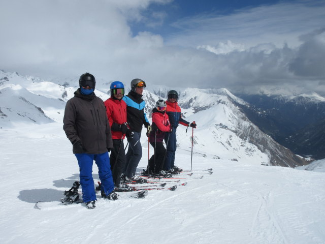 Markus, Stefan, Frank, Melanie und ich auf der Piste 70 (18. Apr.)