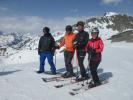 Markus, ich, Frank und Melanie auf der Piste 12 (15. Apr.)