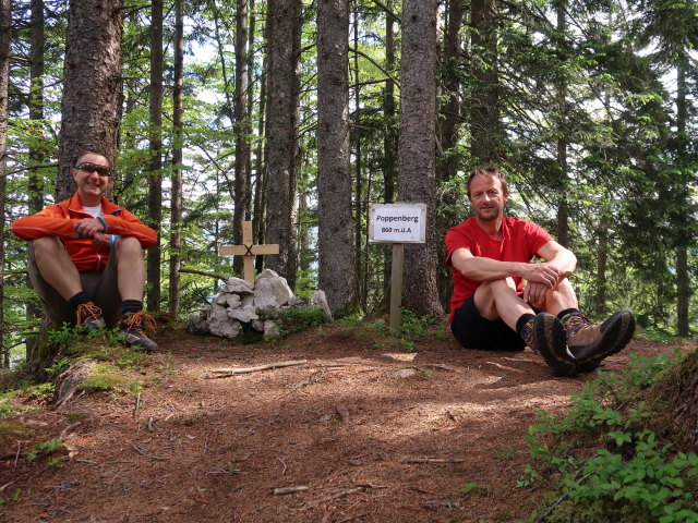 Ich und Jörg am Poppenberg, 860 m