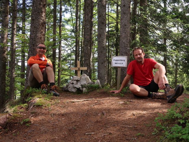 Ich und Jörg am Poppenberg, 860 m