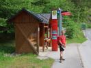 Jörg in der Haltestelle Hinterstoder Sagmeisterbrücke