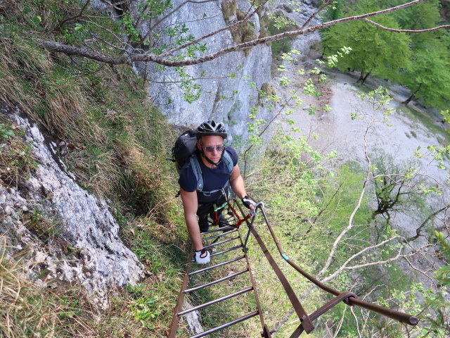 Alpenvereinssteig: Mario in der Ceplwand