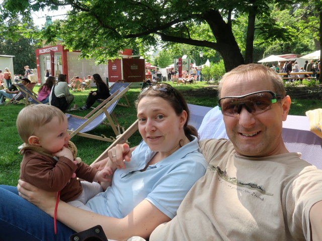 Nils, Sabine und ich im Stadtpark