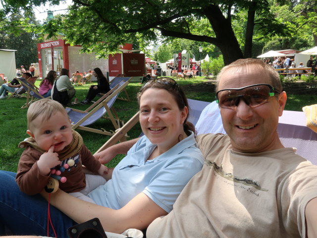 Nils, Sabine und ich im Stadtpark