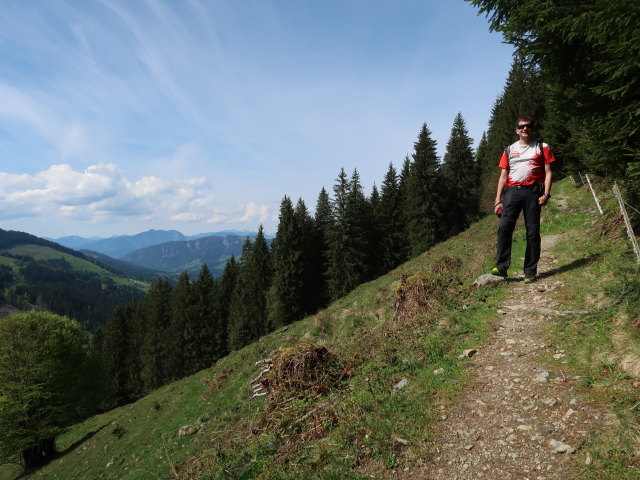 Ronald zwischen Breiteggalm und Schönangeralm