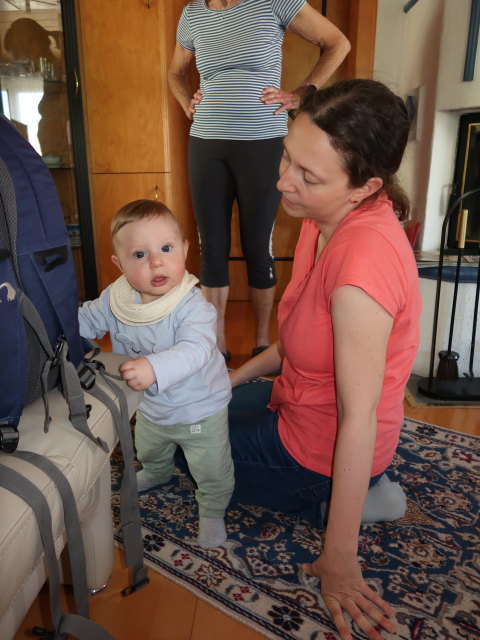 Nils, Mama und Sabine im Haus meiner Eltern