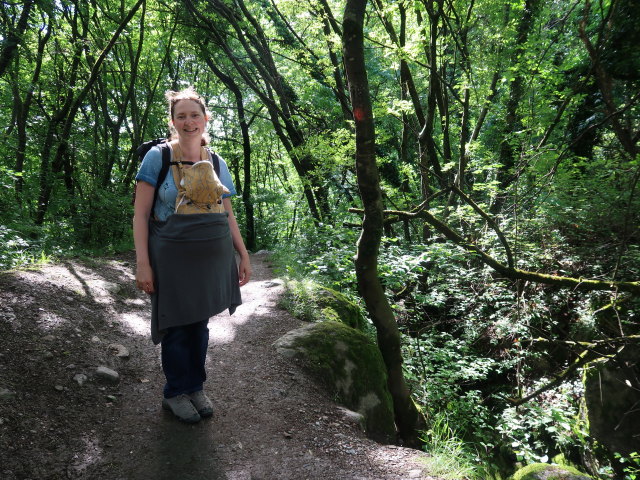 Sabine und Nils am Marlinger Waalweg zwischen Töll und Gasthaus Schönblick (22. Mai)