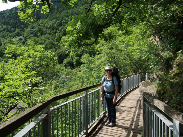 Sabine am Marlinger Waalweg zwischen Töll und Gasthaus Schönblick (22. Mai)