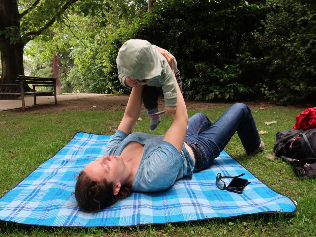 Sabine und Nils im Thermenpark in Meran (22. Mai)