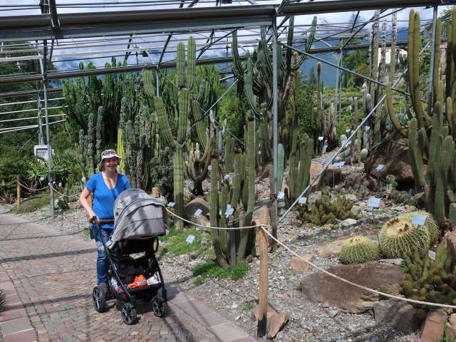 Sabine in den Gärten von Schloss Trauttmansdorff in Meran (24. Mai)