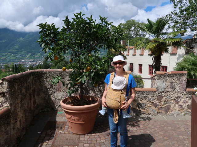 Nils und Sabine in den Gärten von Schloss Trauttmansdorff in Meran (24. Mai)