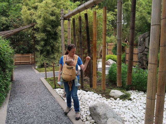 Nils und Sabine in den Gärten von Schloss Trauttmansdorff in Meran (24. Mai)