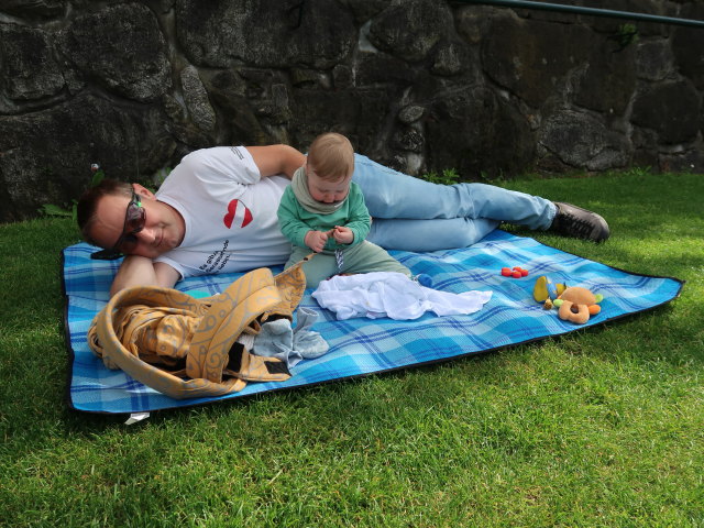 Ich und Nils auf den Passerterrassen in Meran (25. Mai)