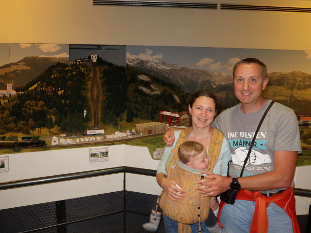 Nils, Sabine und ich in der Eisenbahnwelt Rabland (21. Mai)