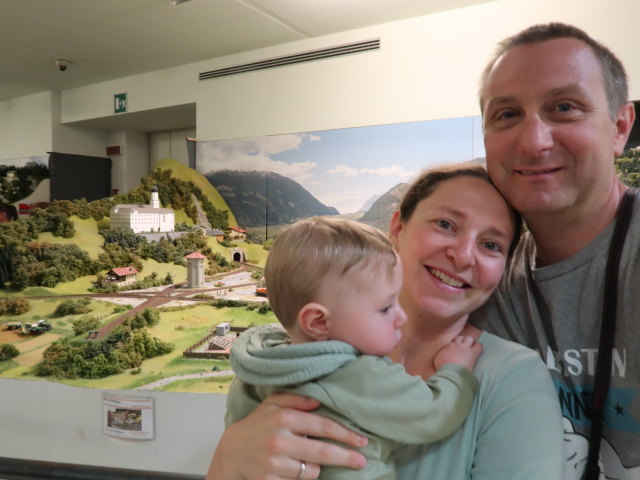 Nils, Sabine und ich in der Eisenbahnwelt Rabland (21. Mai)