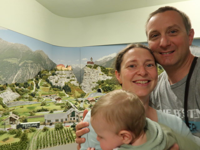 Nils, Sabine und ich in der Eisenbahnwelt Rabland (21. Mai)