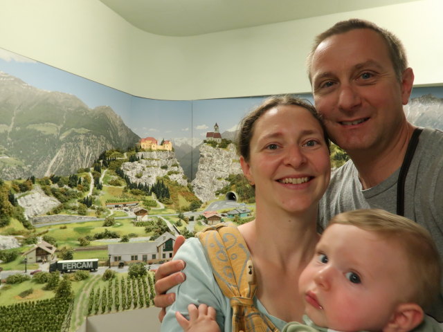 Sabine, Nils und ich in der Eisenbahnwelt Rabland (21. Mai)