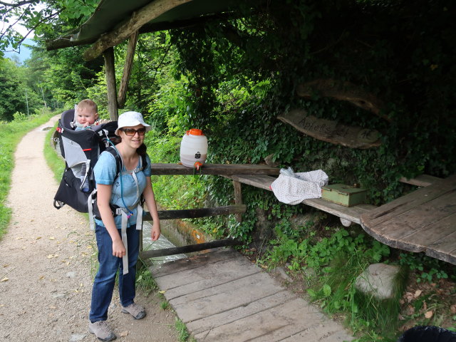 Nils und Sabine am Marlinger Waalweg zwischen Töll und Gasthaus Schönblick (22. Mai)