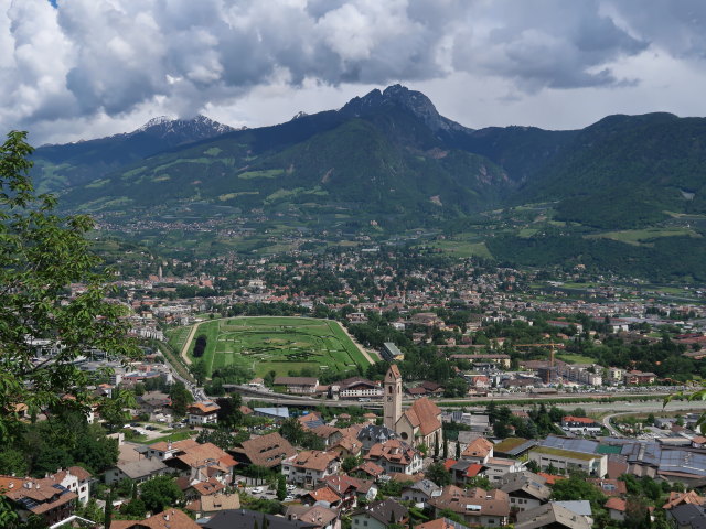 Pferderennplatz Meran vom Marlinger Waalweg aus (22. Mai)