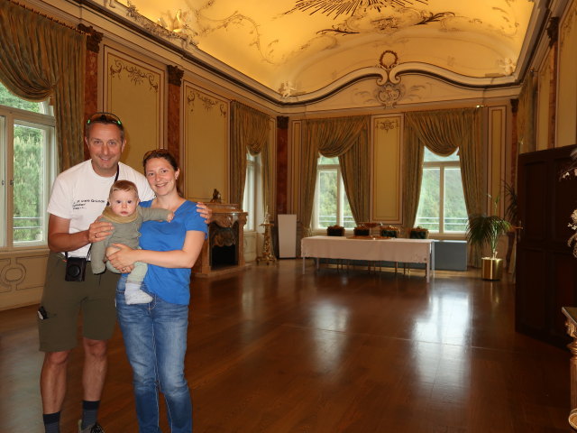 Ich, Nils und Sabine im Schloss Trauttmansdorff in Meran (24. Mai)