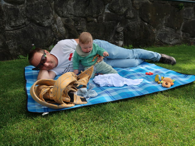 Ich und Nils auf den Passerterrassen in Meran (25. Mai)