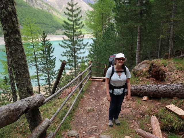 Sabine beim Vernagt-Stausee (26. Mai)