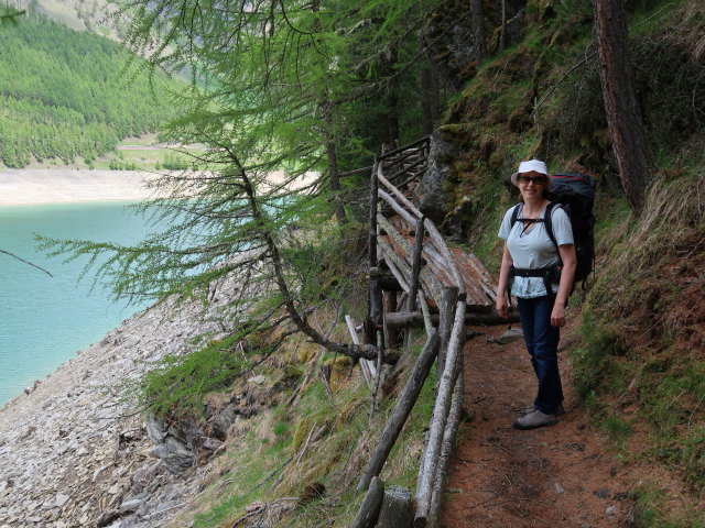 Sabine beim Vernagt-Stausee (26. Mai)