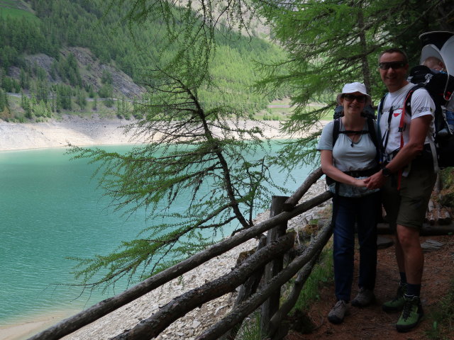 Sabine, ich und Nils beim Vernagt-Stausee (26. Mai)