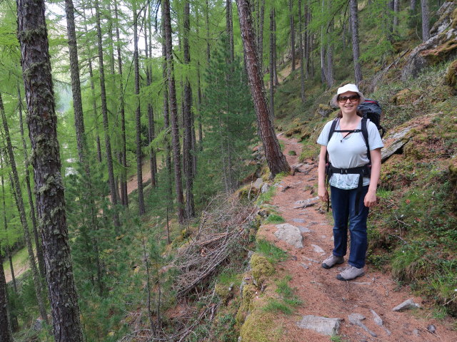 Sabine zwischen Vernagt-Stausee und Unser Frau in Schnals (26. Mai)