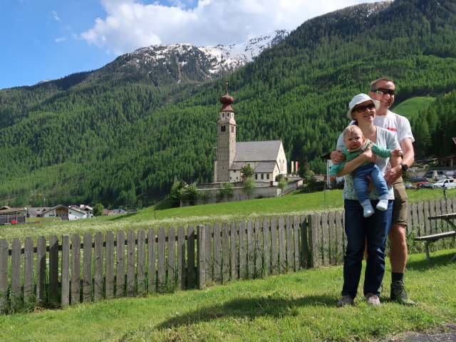 Nils, Sabine und ich in Unser Frau in Schnals (26. Mai)